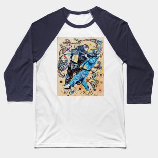 Jiu-Jitsu Blue -BJJ- Original Painting -  Art By Kim Dean Baseball T-Shirt